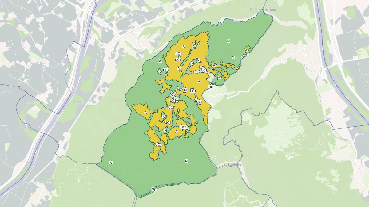 Aperçu cartographique de Montaud, centré sur la commune
