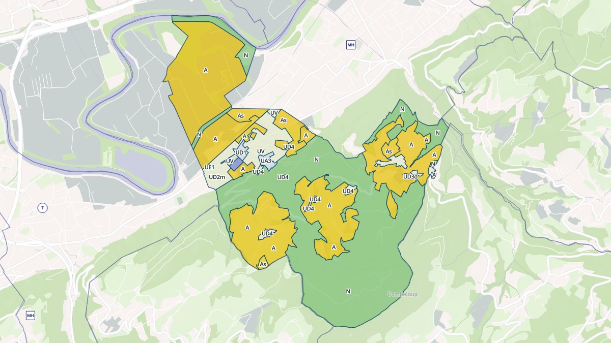 Aperçu cartographique de Murianette, centré sur la commune