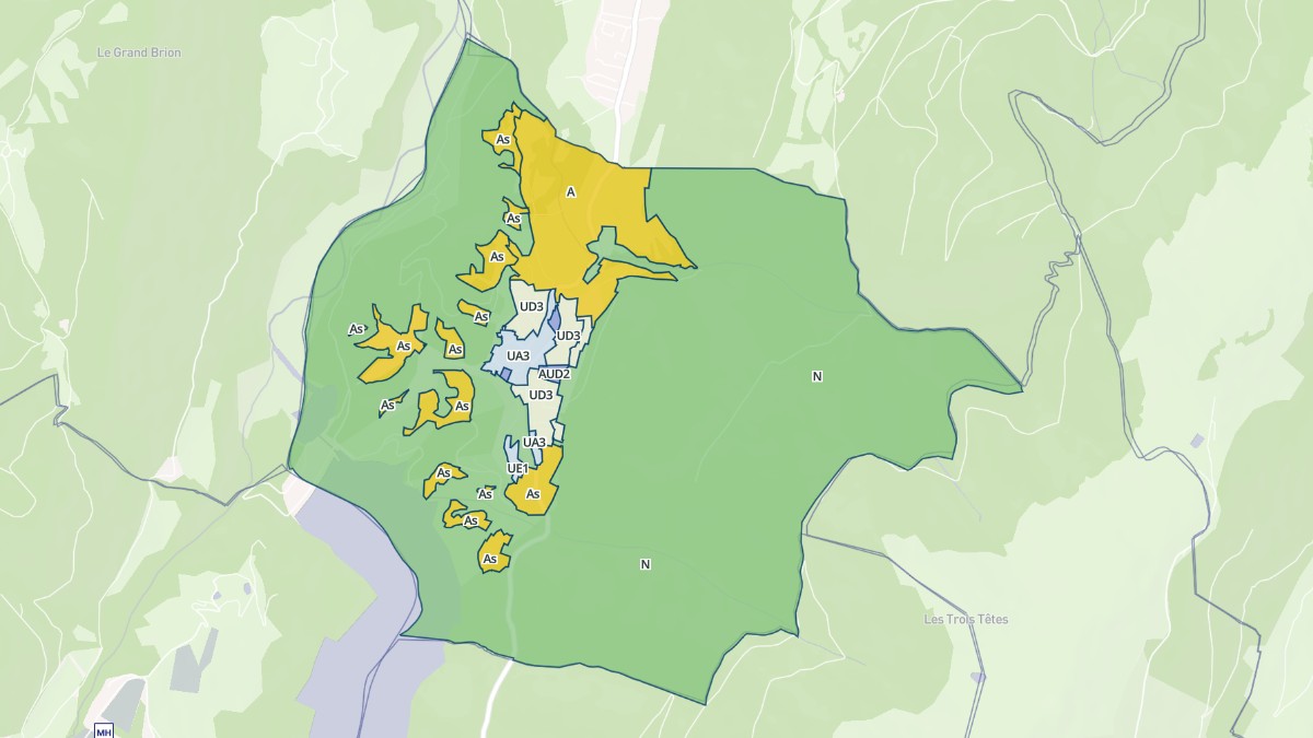 Aperçu cartographique de Notre-Dame-de-Commiers, centré sur la commune