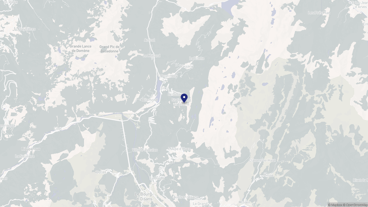 Aperçu cartographique de Oz, centré sur la commune