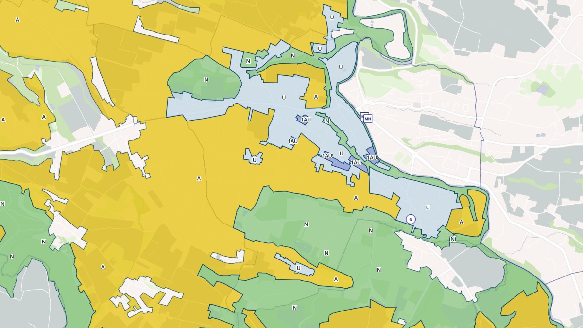 Aperçu cartographique de Le Pont-de-Beauvoisin, centré sur la commune