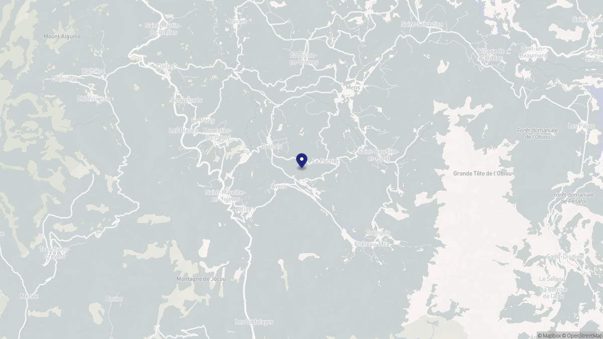 Aperçu cartographique de Prébois, centré sur la commune
