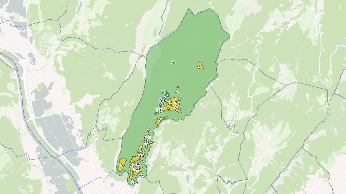 Aperçu cartographique de Proveysieux, centré sur la commune