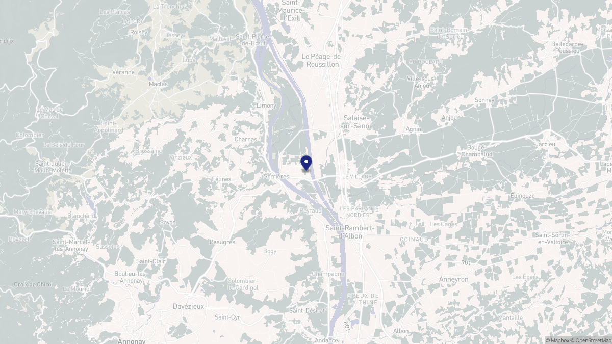 Aperçu cartographique de Sablons, centré sur la commune