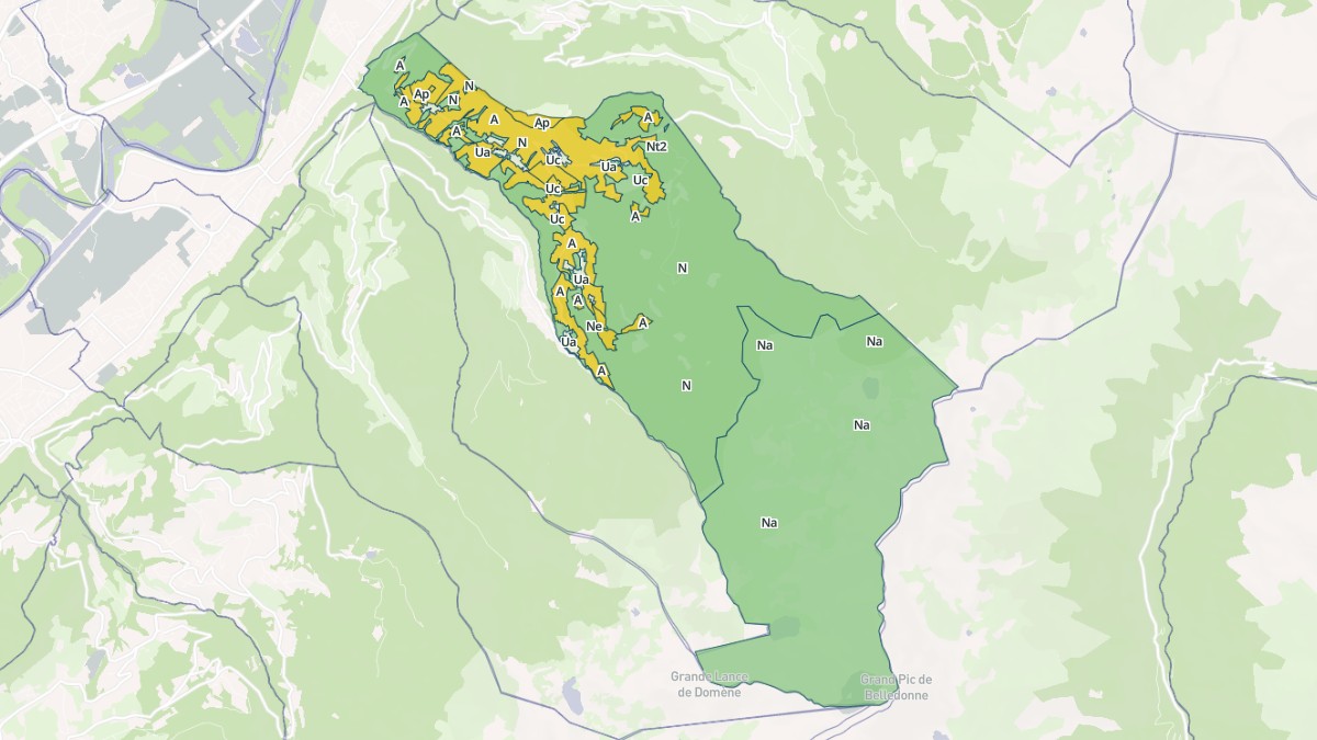 Aperçu cartographique de Sainte-Agnès, centré sur la commune