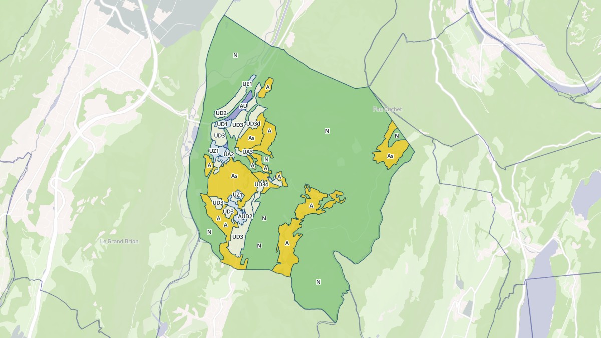 Aperçu cartographique de Saint-Georges-de-Commiers, centré sur la commune