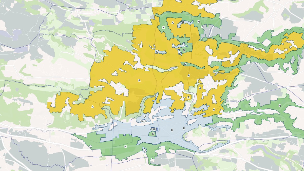Aperçu cartographique de Saint-Jean-de-Soudain, centré sur la commune