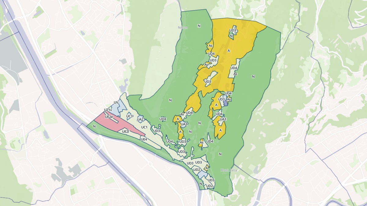 Aperçu cartographique de Saint-Martin-le-Vinoux, centré sur la commune