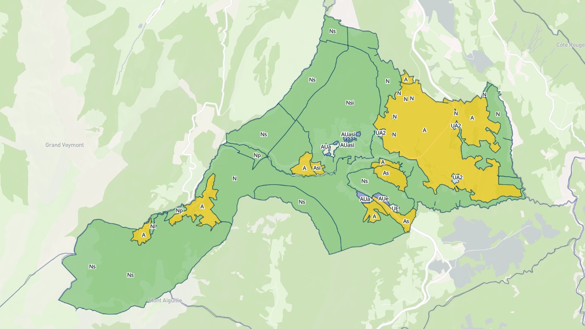 Aperçu cartographique de Saint-Michel-les-Portes, centré sur la commune