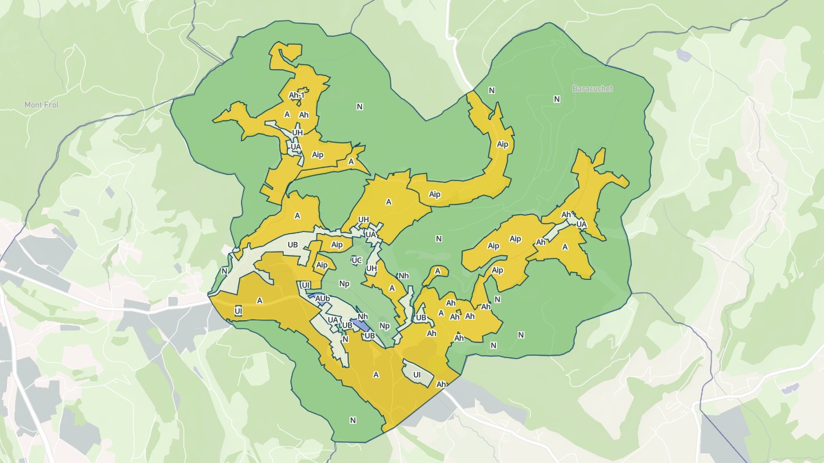 Aperçu cartographique de Saint-Nicolas-de-Macherin, centré sur la commune