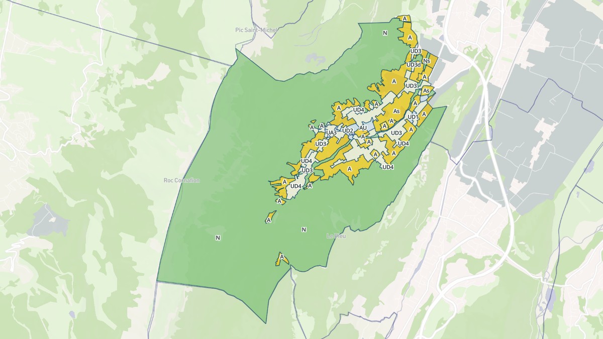 Aperçu cartographique de Saint-Paul-de-Varces, centré sur la commune