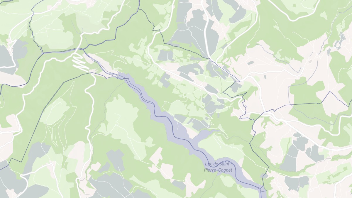 Aperçu cartographique de Saint-Pierre-de-Méaroz, centré sur la commune