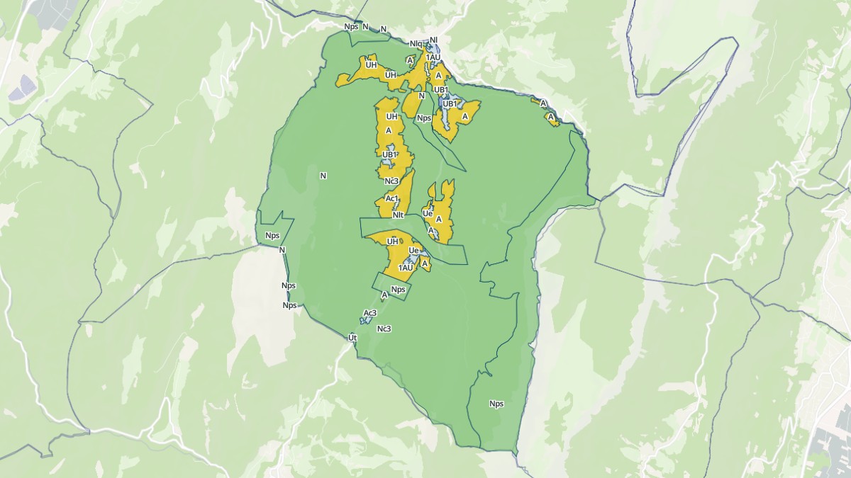 Aperçu cartographique de Saint-Pierre-d'Entremont, centré sur la commune