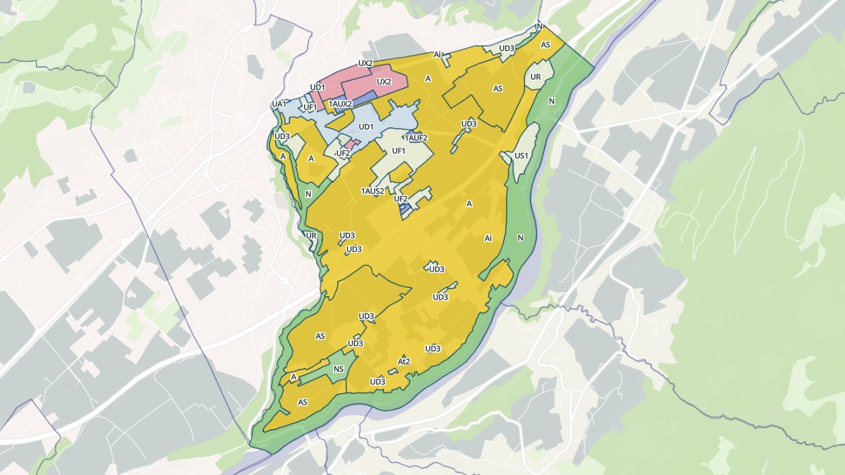 Aperçu cartographique de Saint-Sauveur, centré sur la commune