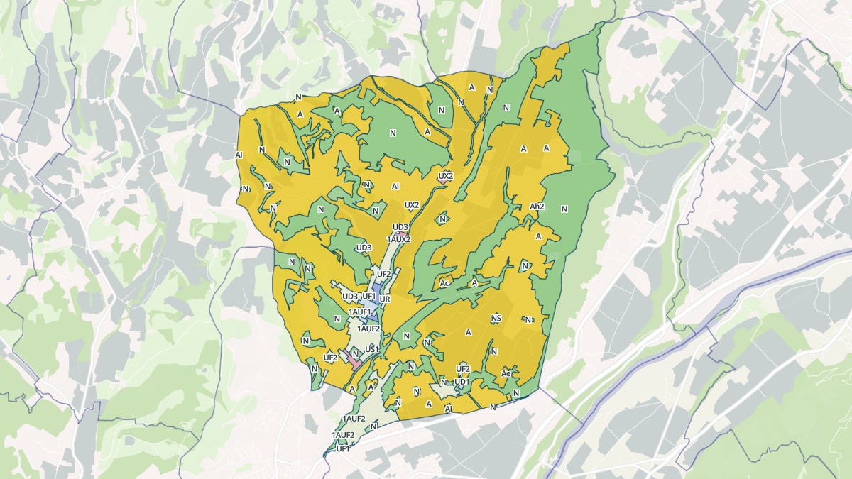 Aperçu cartographique de Saint-Vérand, centré sur la commune