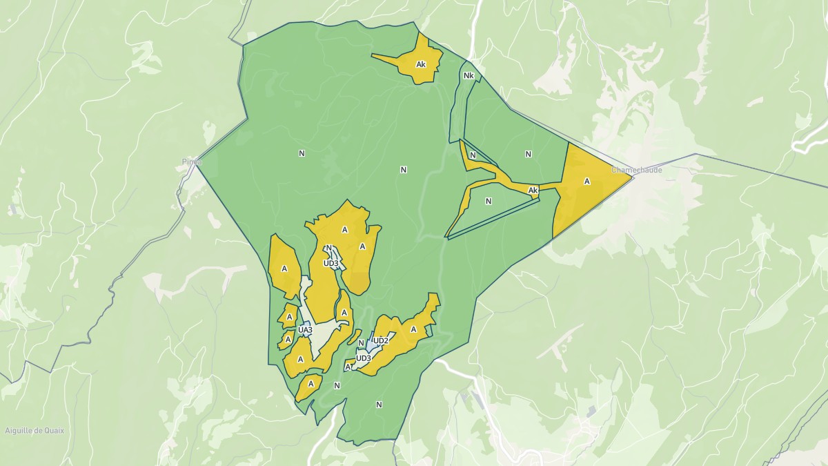 Aperçu cartographique de Sarcenas, centré sur la commune