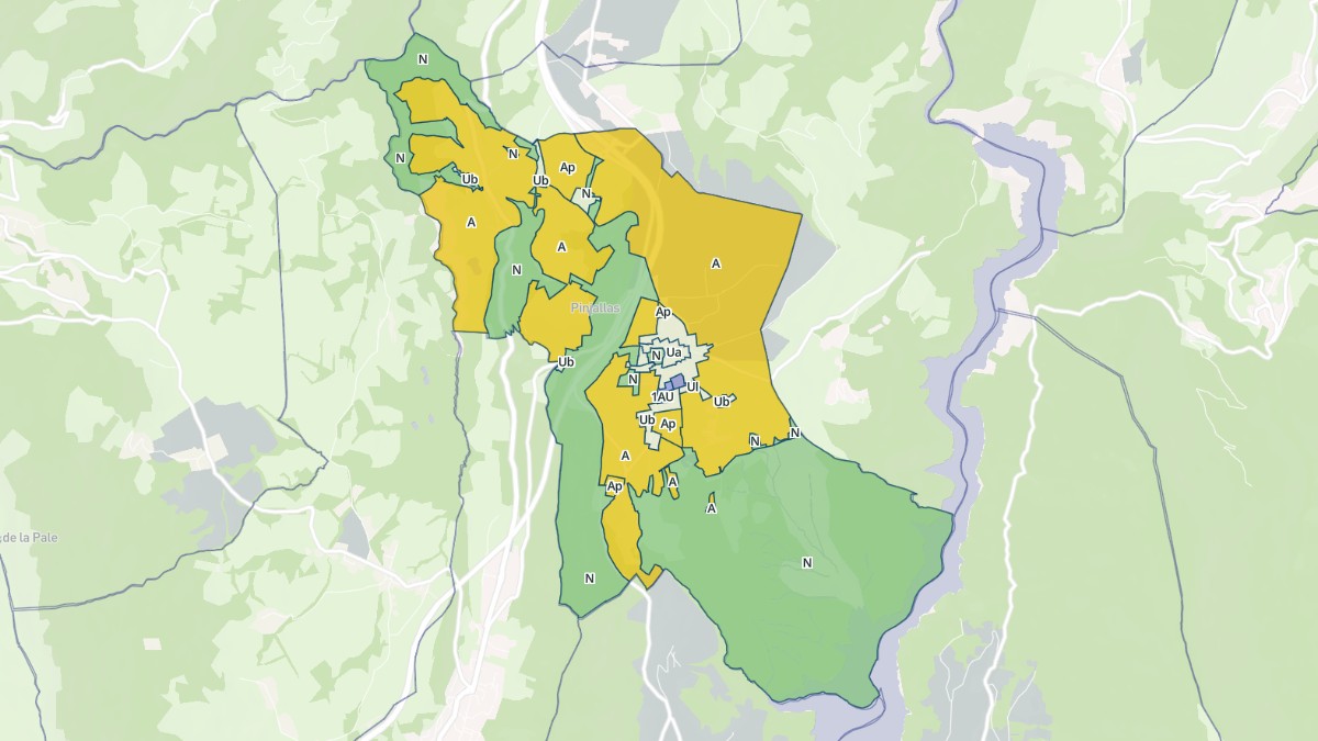 Aperçu cartographique de Sinard, centré sur la commune