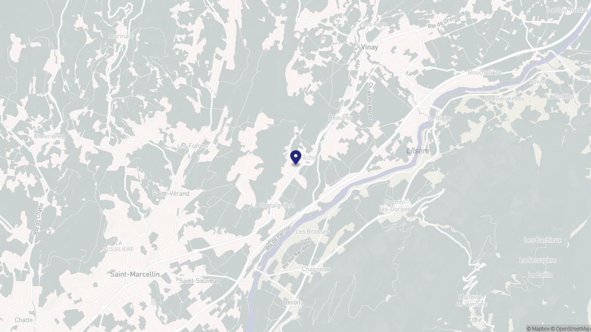 Aperçu cartographique de Têche, centré sur la commune
