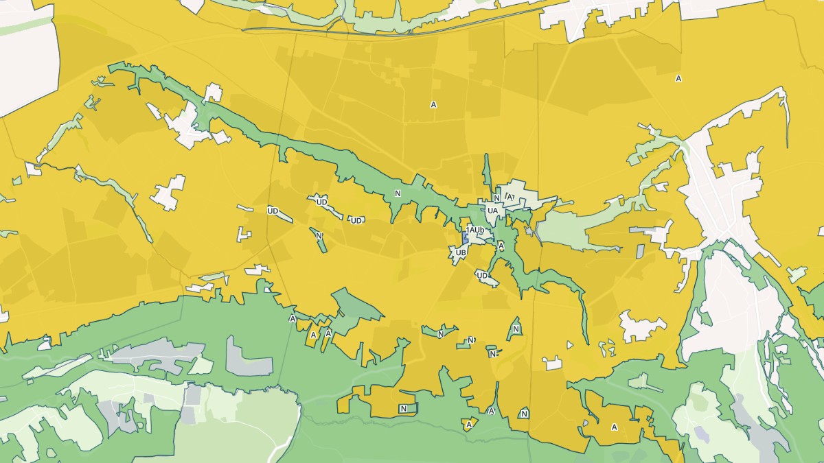 Aperçu cartographique de Thodure, centré sur la commune