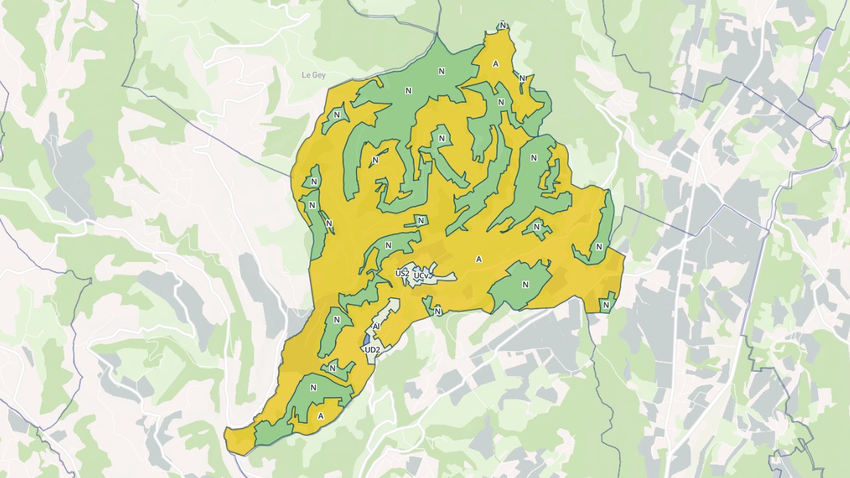 Aperçu cartographique de Vatilieu, centré sur la commune
