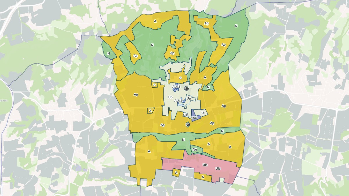 Aperçu cartographique de Villette-de-Vienne, centré sur la commune