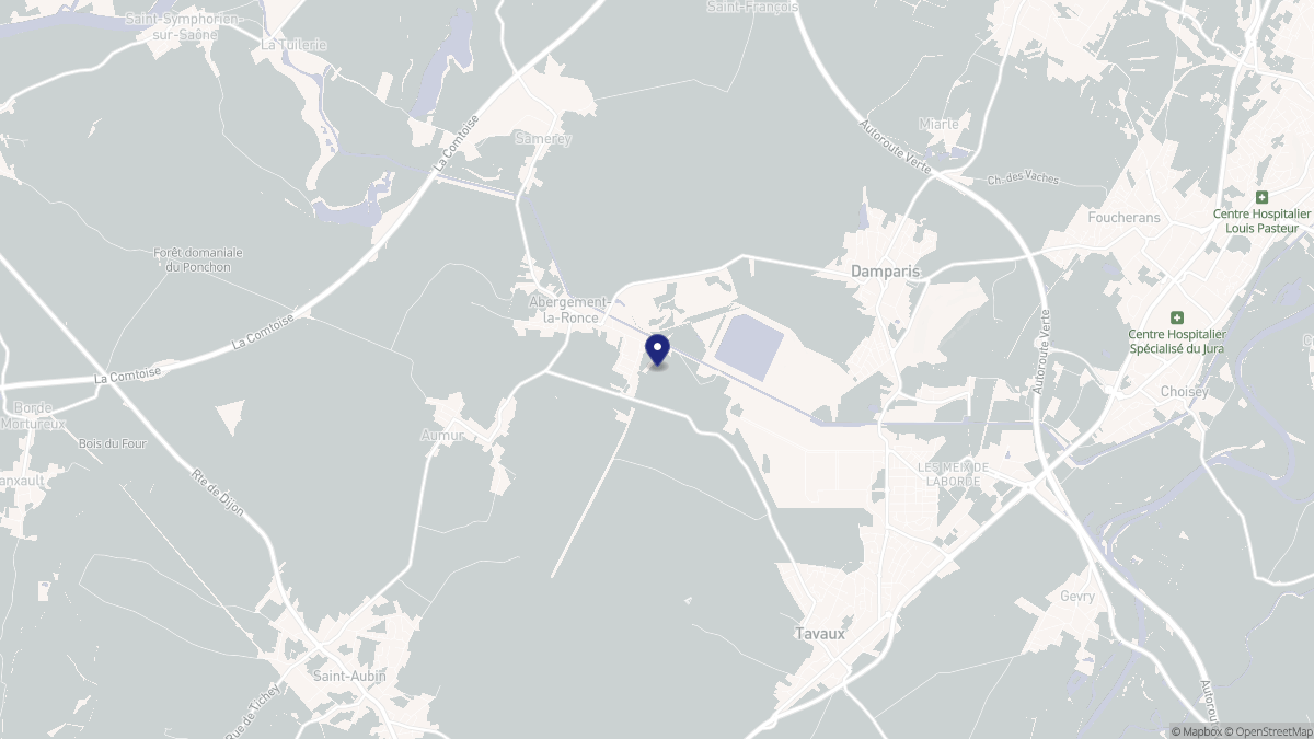Aperçu cartographique de Abergement-la-Ronce, centré sur la commune