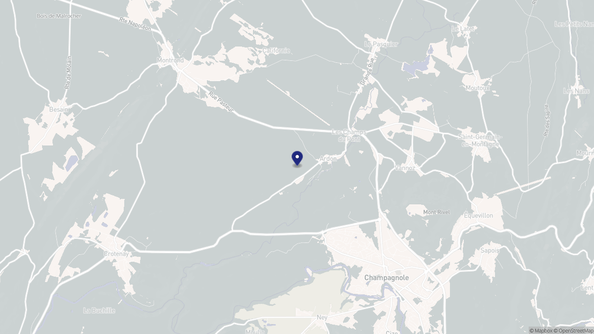 Aperçu cartographique de Ardon, centré sur la commune