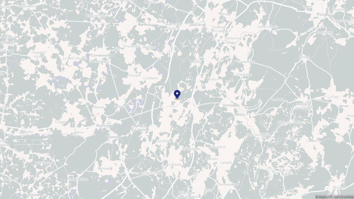 Aperçu cartographique de Arlay, centré sur la commune