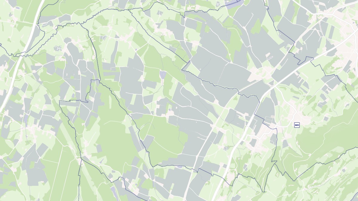 Aperçu cartographique de Augea, centré sur la commune