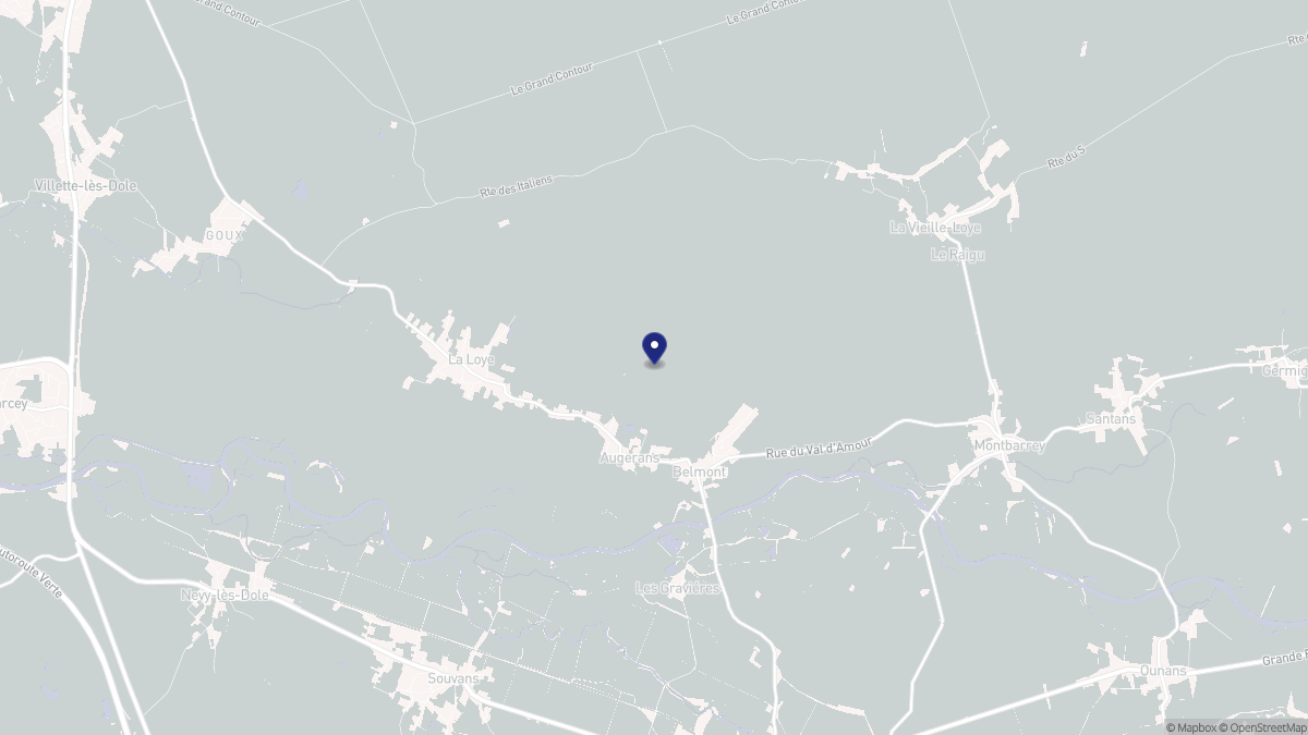 Aperçu cartographique de Augerans, centré sur la commune