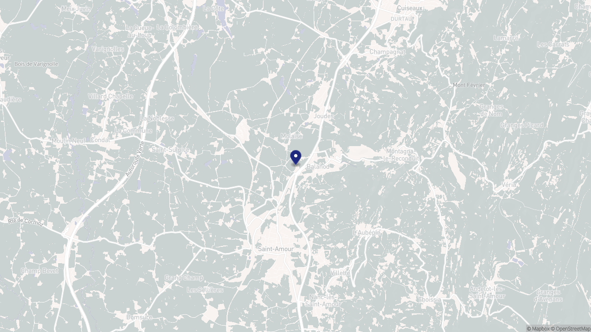 Aperçu cartographique de Balanod, centré sur la commune