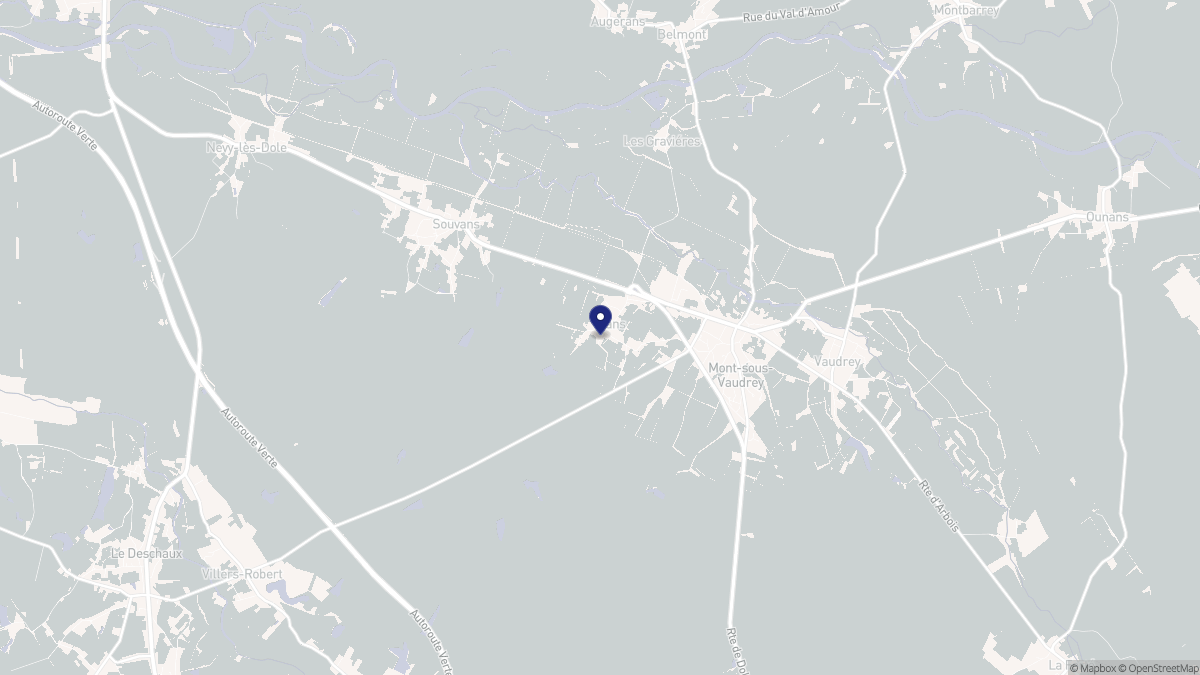 Aperçu cartographique de Bans, centré sur la commune