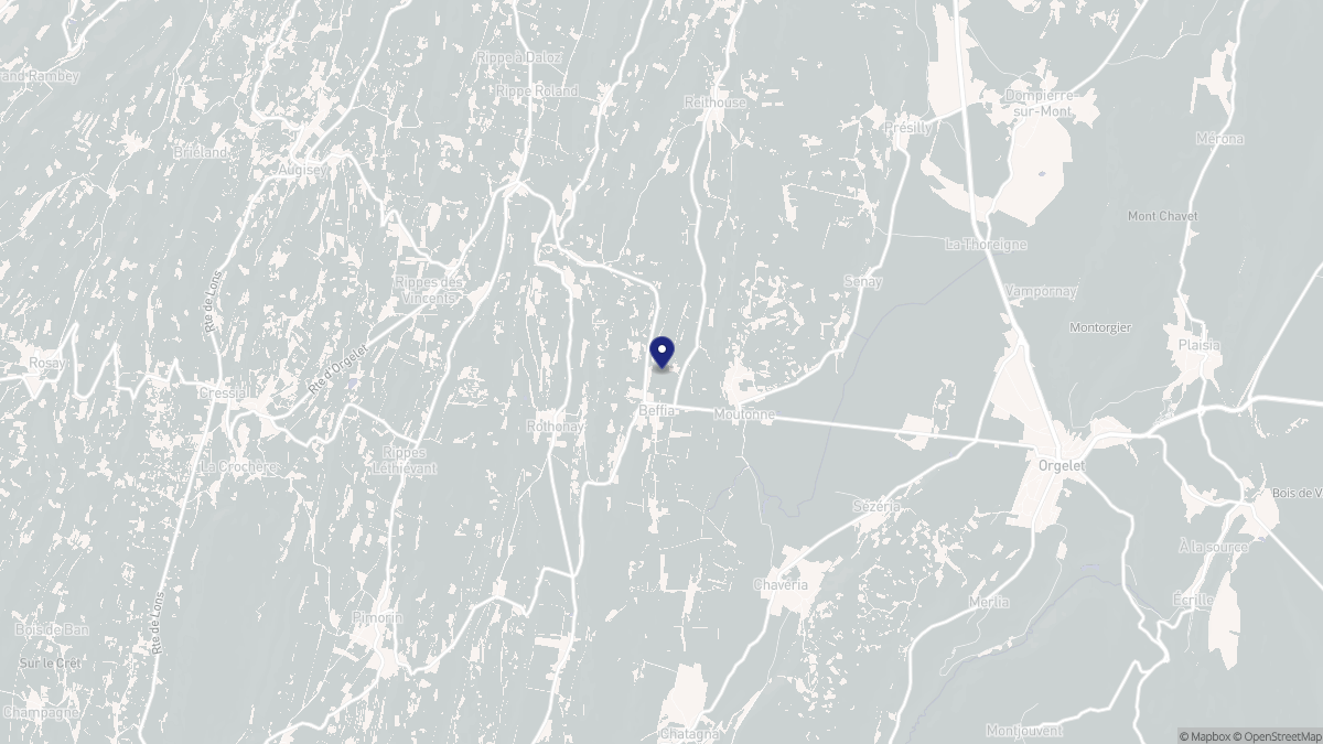 Aperçu cartographique de Beffia, centré sur la commune