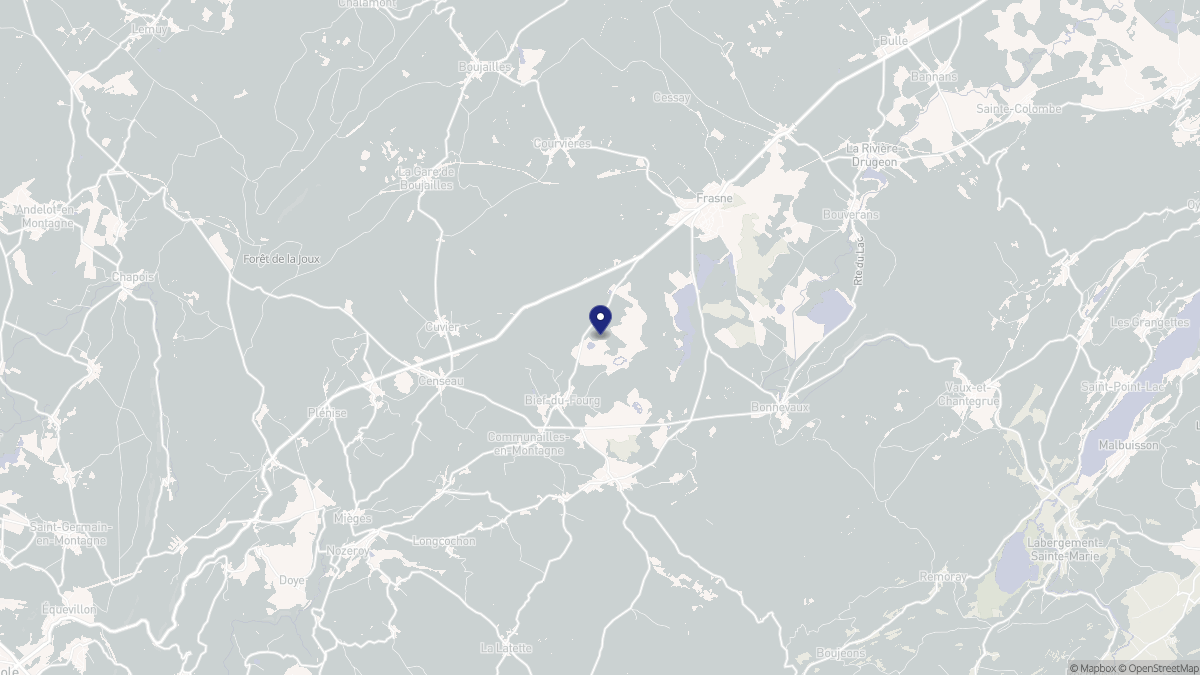 Aperçu cartographique de Bief-du-Fourg, centré sur la commune