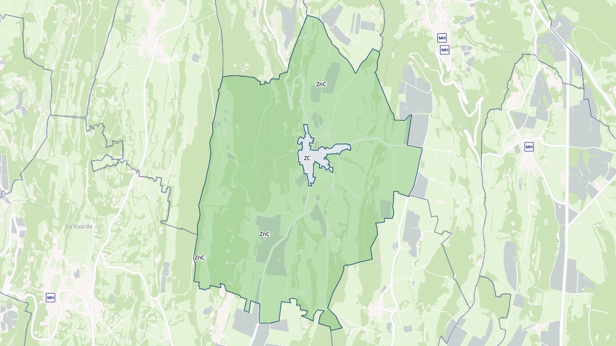 Aperçu cartographique de Bornay, centré sur la commune