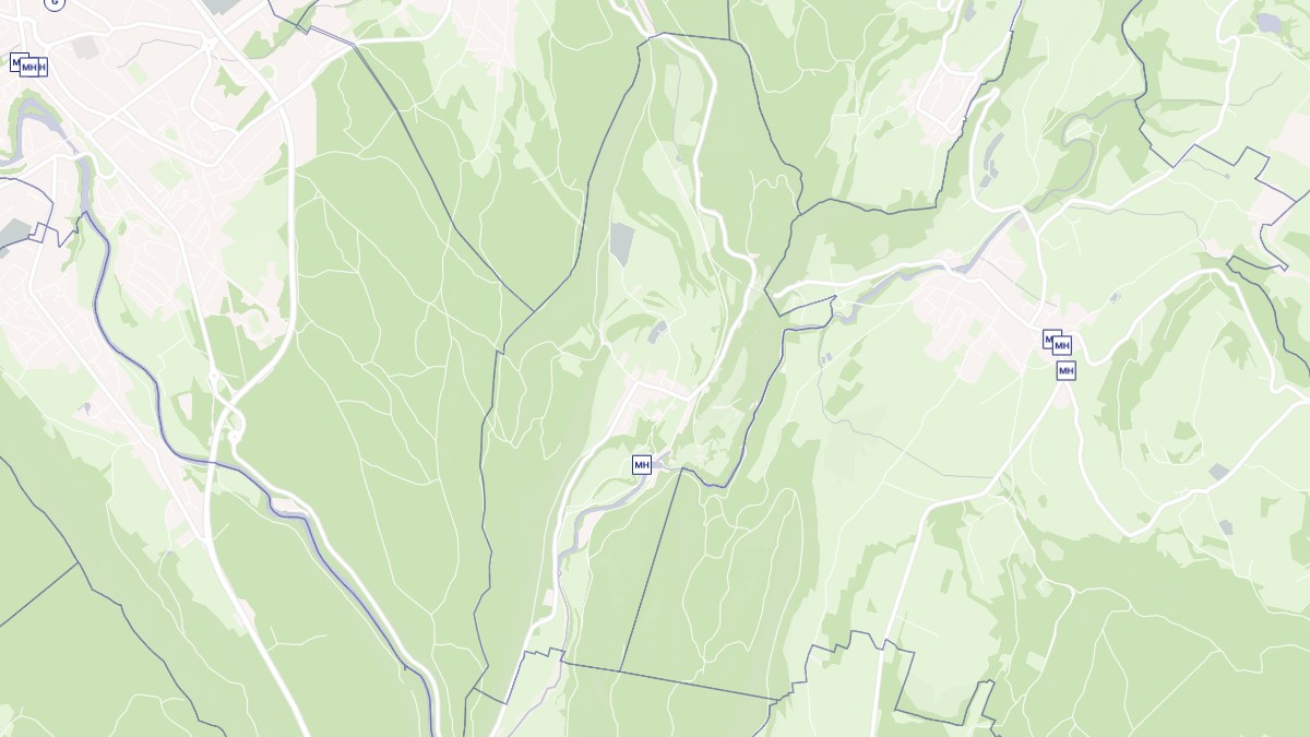 Aperçu cartographique de Bourg-de-Sirod, centré sur la commune