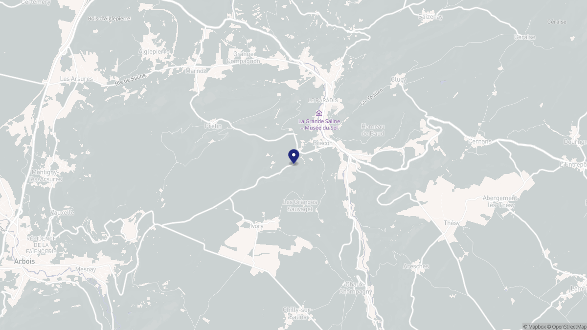 Aperçu cartographique de Bracon, centré sur la commune
