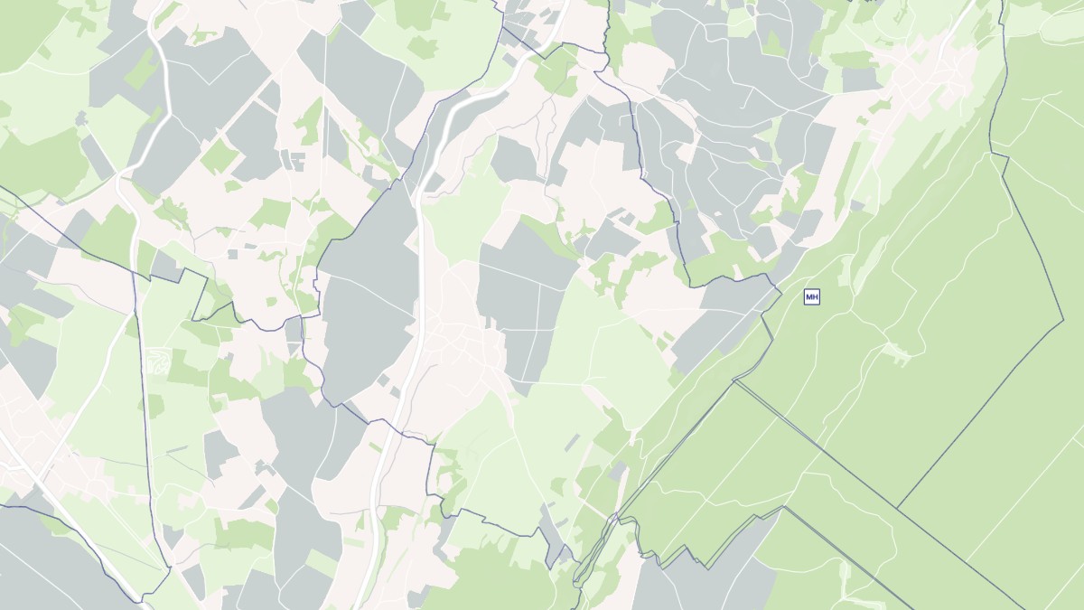 Aperçu cartographique de Buvilly, centré sur la commune