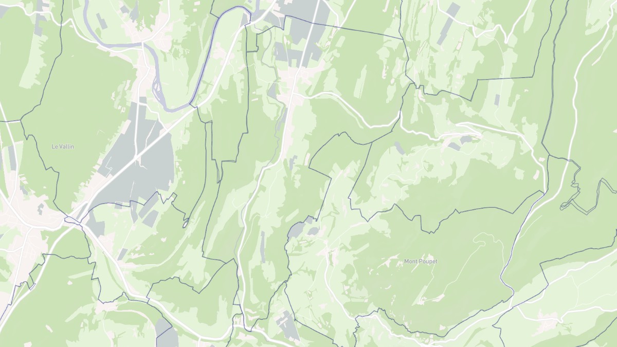 Aperçu cartographique de La Chapelle-sur-Furieuse, centré sur la commune