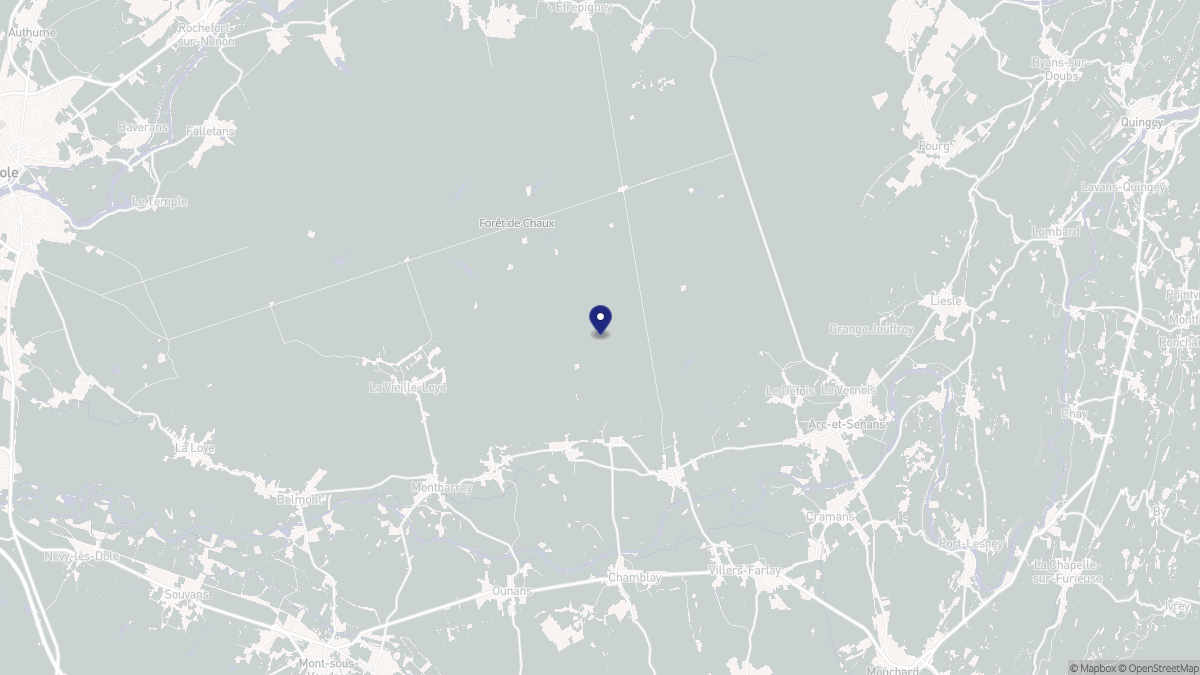 Aperçu cartographique de Chatelay, centré sur la commune