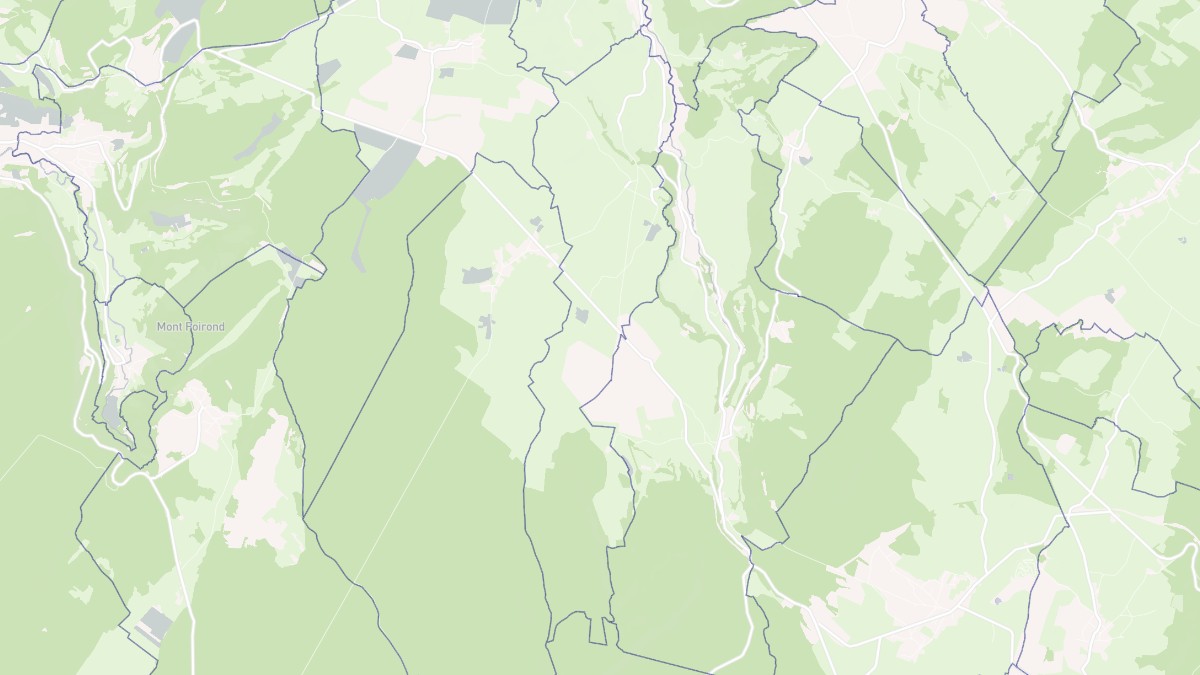 Aperçu cartographique de Chaux-Champagny, centré sur la commune