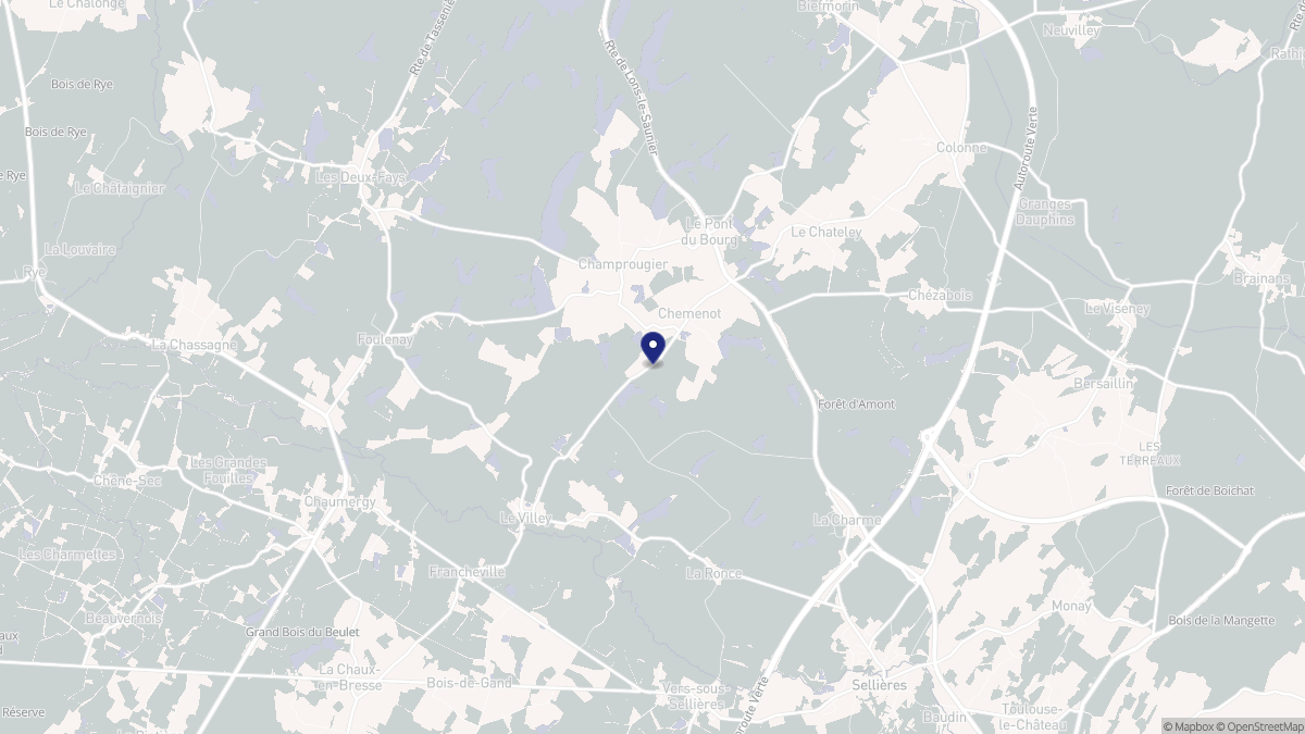 Aperçu cartographique de Chemenot, centré sur la commune