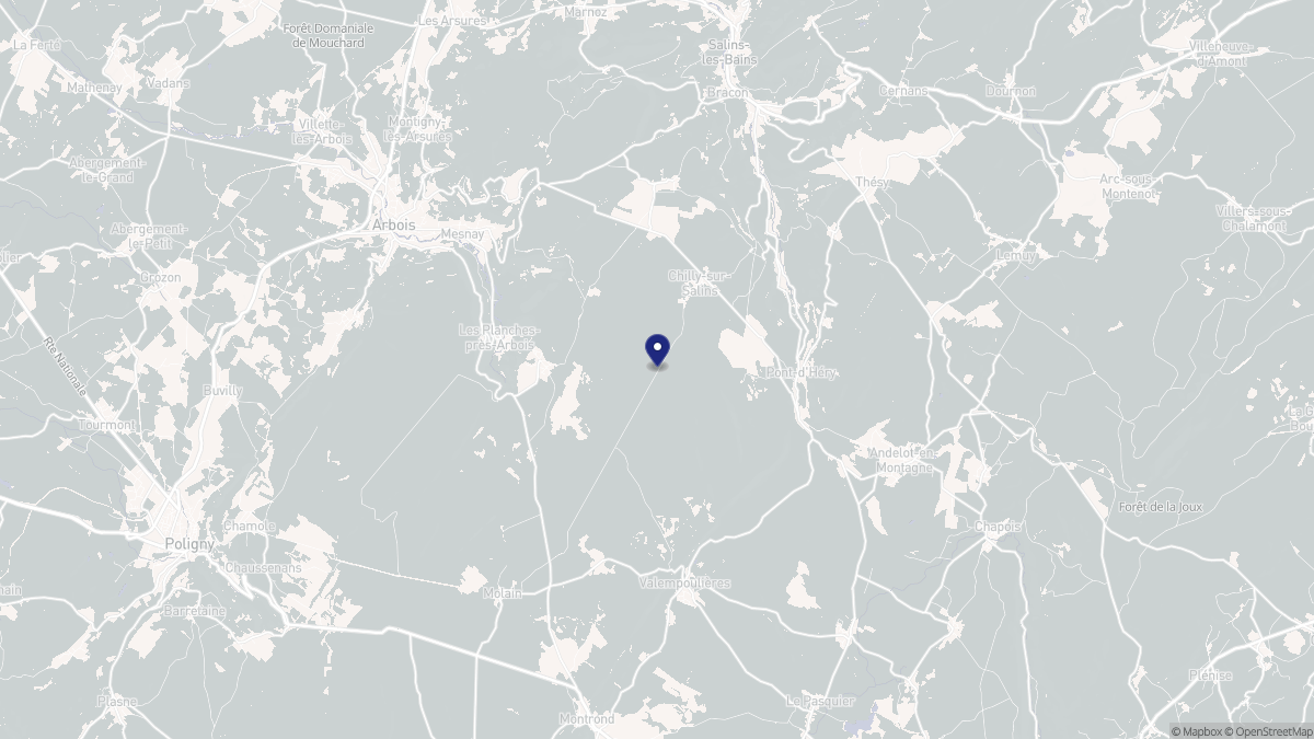 Aperçu cartographique de Chilly-sur-Salins, centré sur la commune