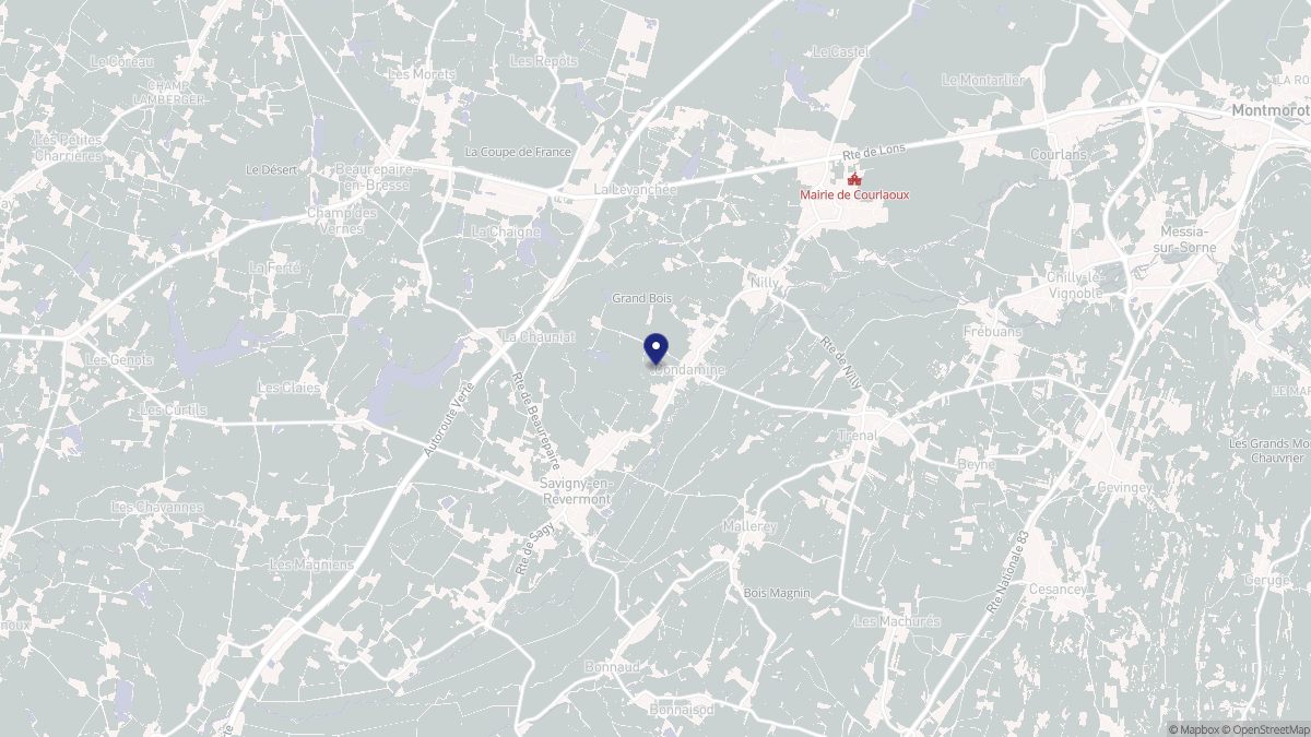 Aperçu cartographique de Condamine, centré sur la commune