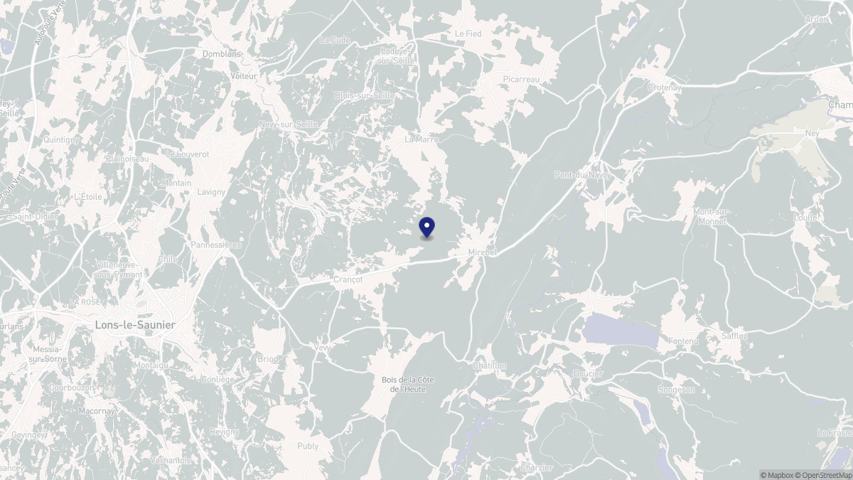 Aperçu cartographique de Hauteroche, centré sur la commune