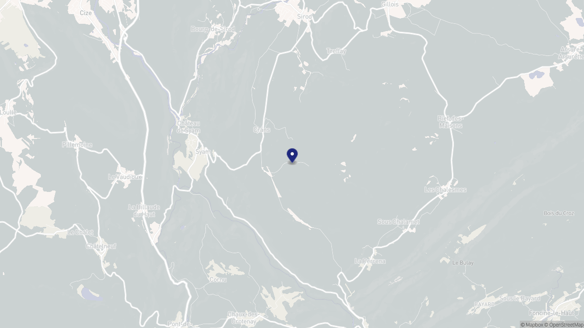 Aperçu cartographique de Crans, centré sur la commune