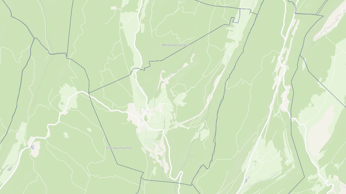 Aperçu cartographique de Les Crozets, centré sur la commune