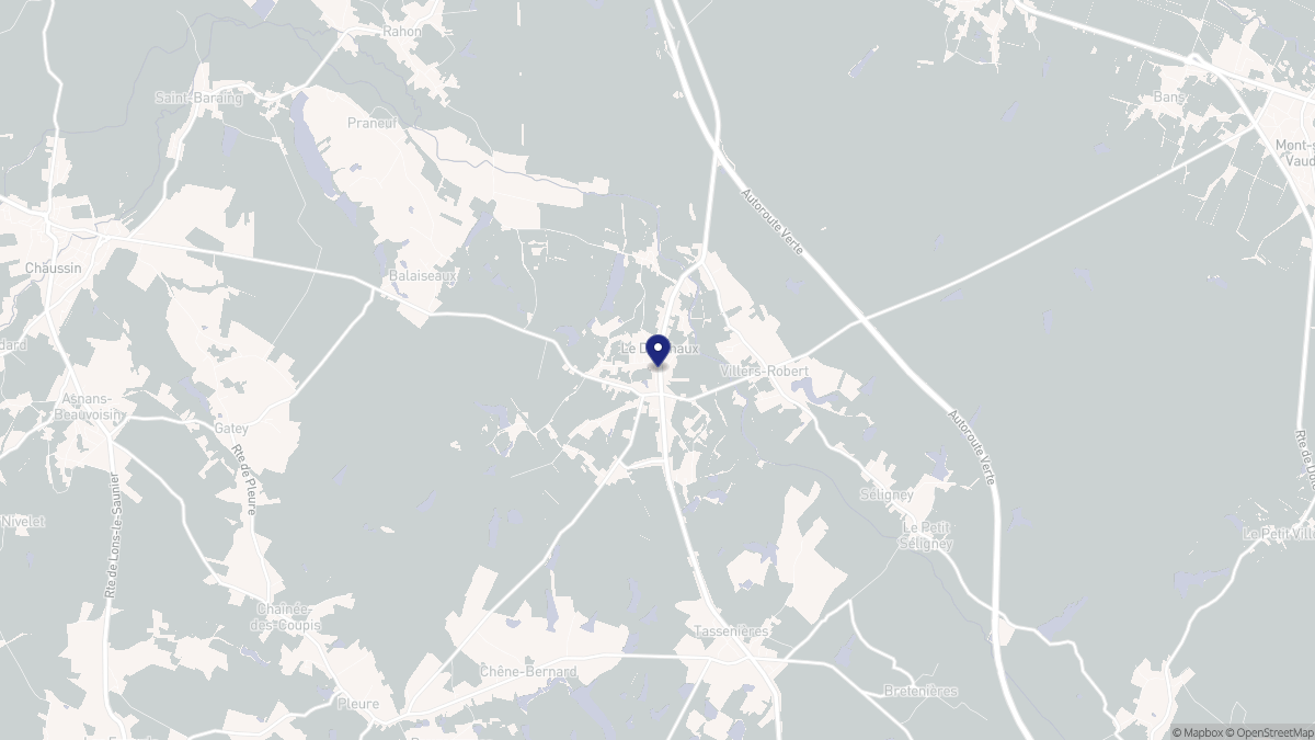 Aperçu cartographique de Le Deschaux, centré sur la commune