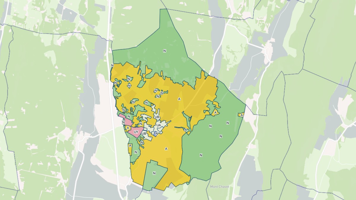 Aperçu cartographique de Dompierre-sur-Mont, centré sur la commune
