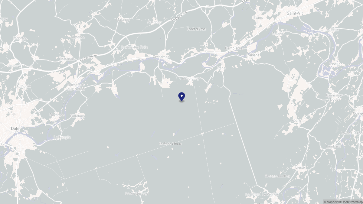 Aperçu cartographique de Étrepigney, centré sur la commune